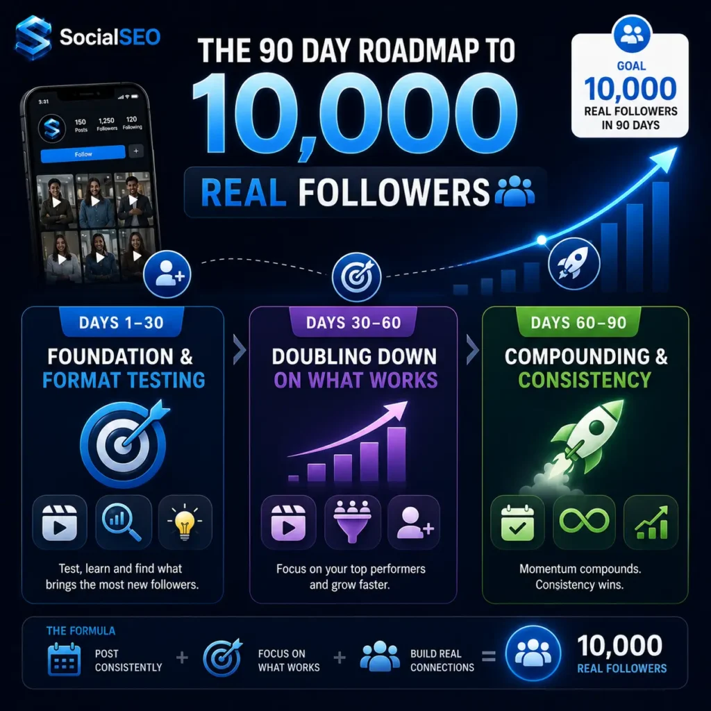 The 90 Day Roadmap to 10,000 Real Followers