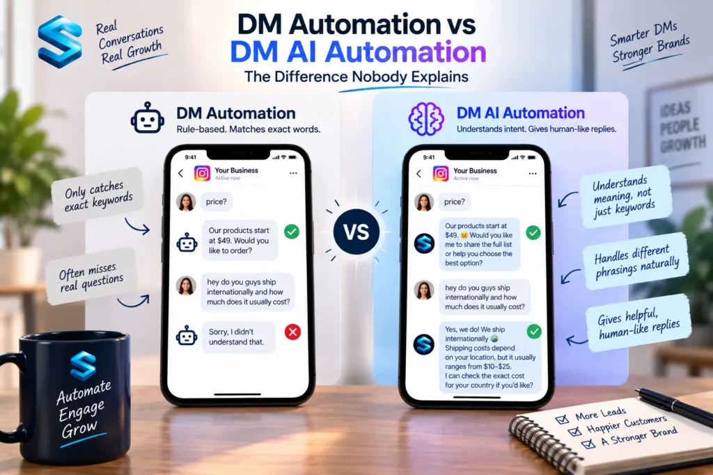 DM Automation vs DM AI Automation, The Difference Nobody Explains