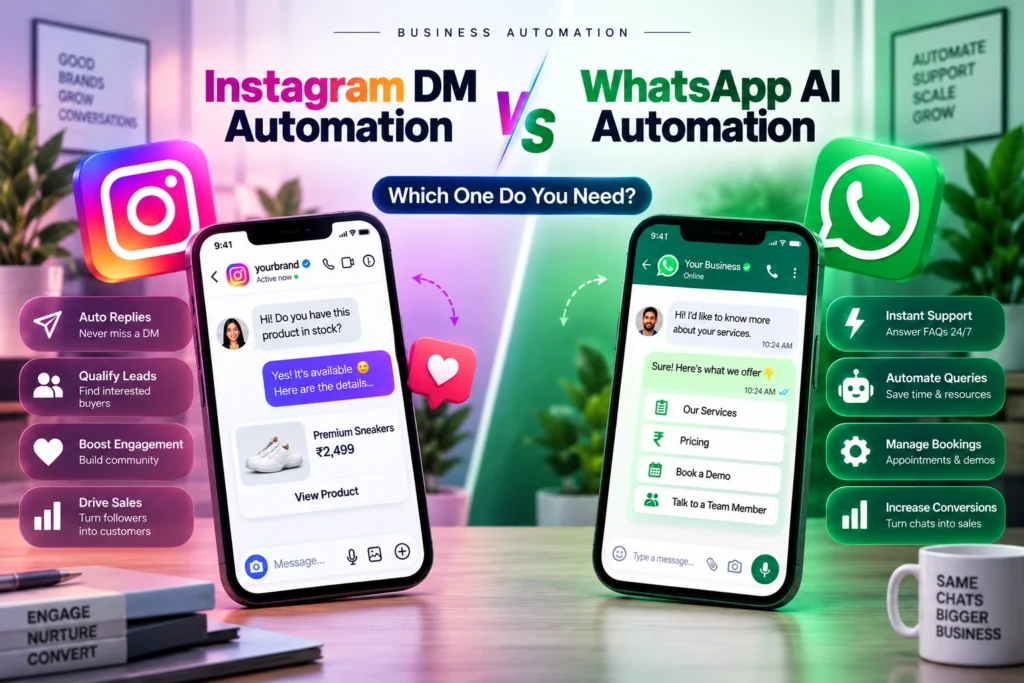 Instagram DM Automation vs WhatsApp AI Automation, Which One Do You Need