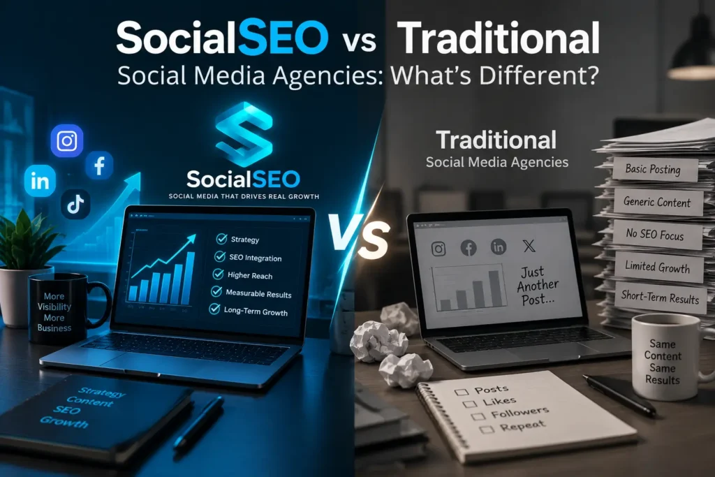 SocialSEO vs Traditional Social Media Agencies: What's Different