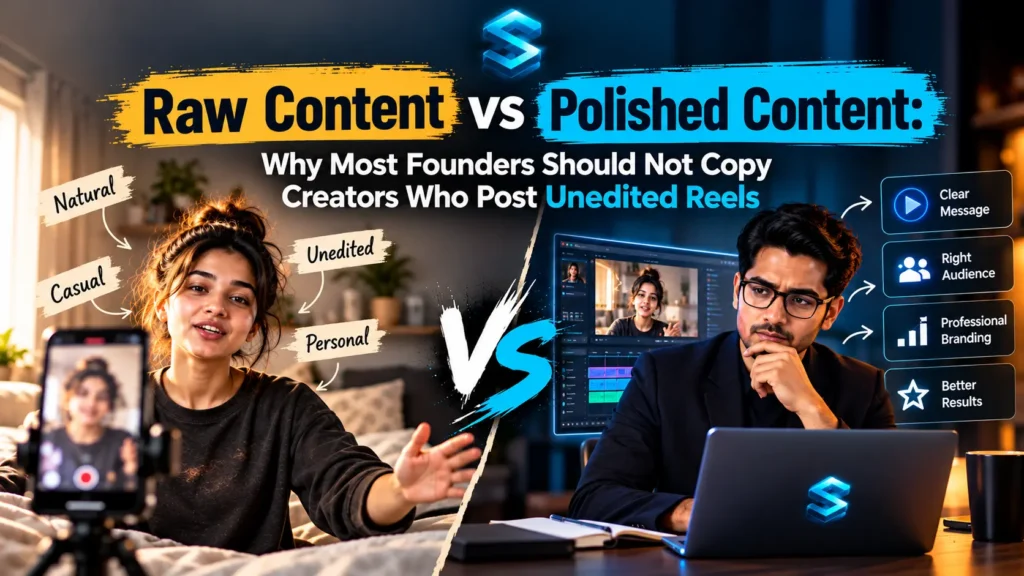 Raw Content vs Polished Content Why Most Founders Should Not Copy Creators Who Post Unedited Reels