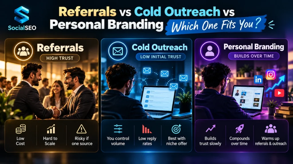Referrals vs cold outreach vs personal branding which one fits you